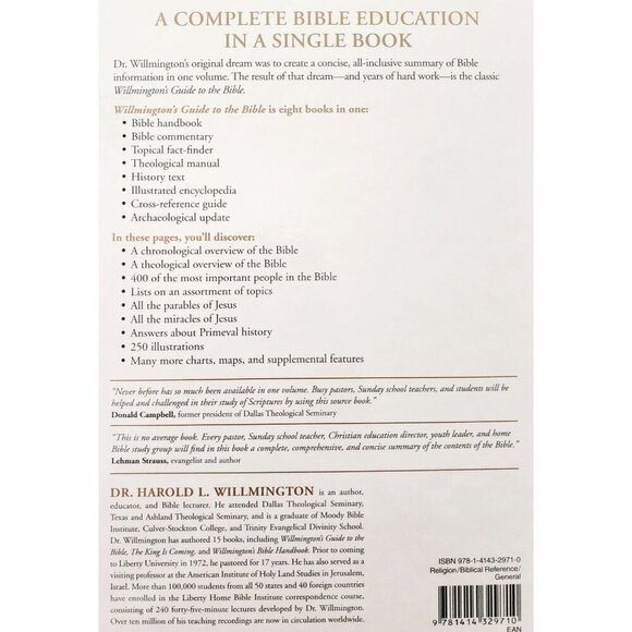 2011 Willmington's Guide To The Bible 30th Anniversary Edition XL HC Book HBS - Picture 6 of 6